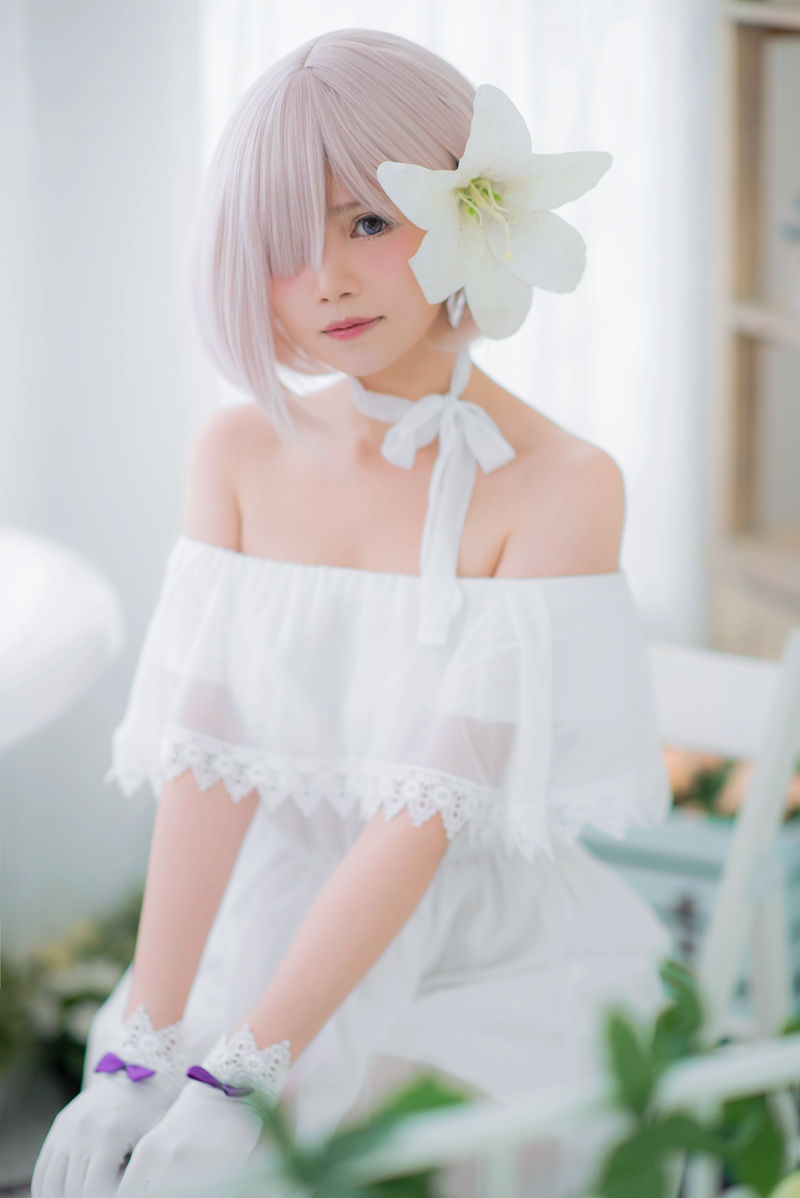 Miu只 Mashu White Dress [27P-173MB]