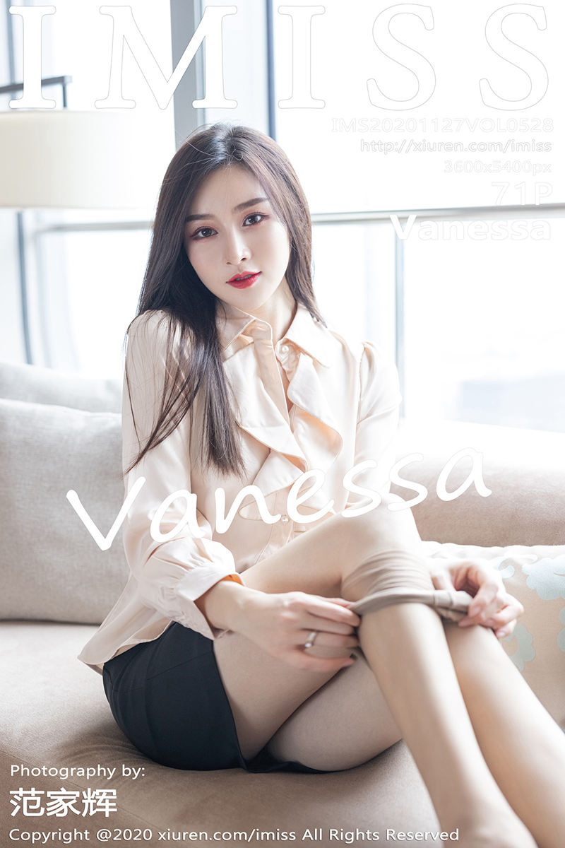 [IMiss爱蜜社] Vol.528 气质美女Vanessa经典职场制服主题沙发上性感内衣完美诱惑写真