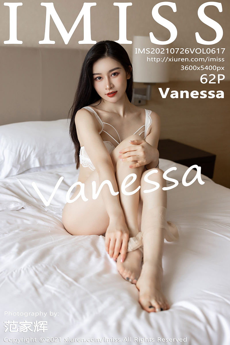 [IMiss爱蜜社] Vol.617 气质美女Vanessa床上脱优雅服饰露性感白色内衣迷人诱惑写真