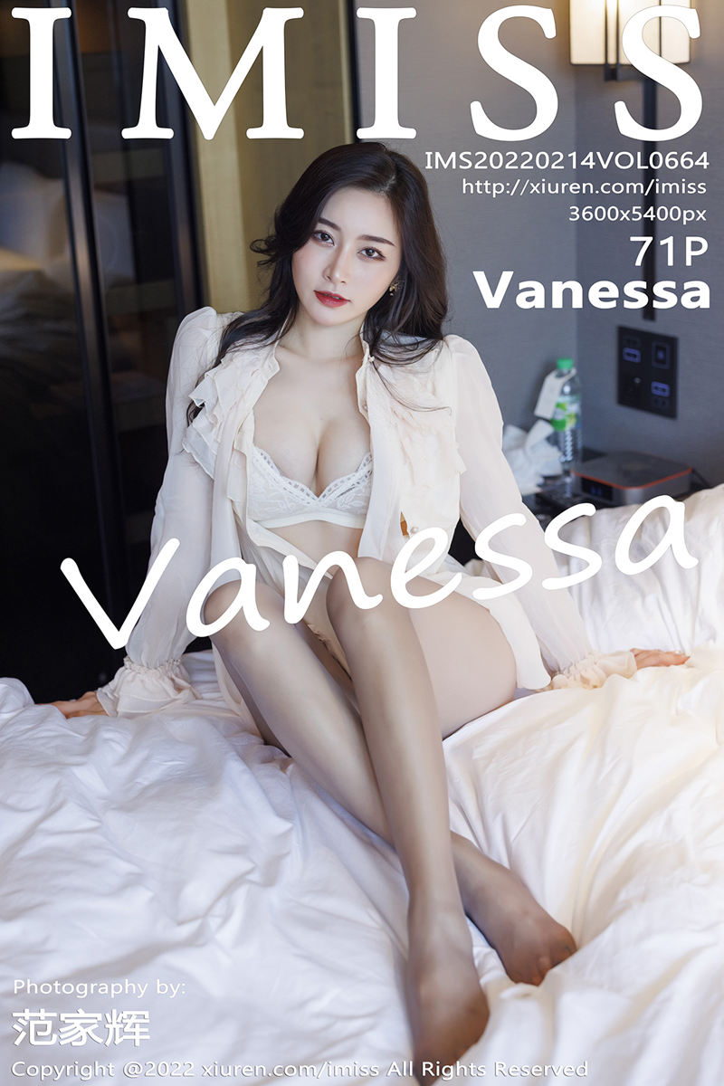 [IMiss爱蜜社] Vol.664 气质美女Vanessa脱典雅白色服饰露蕾丝内衣原色丝袜诱惑写真