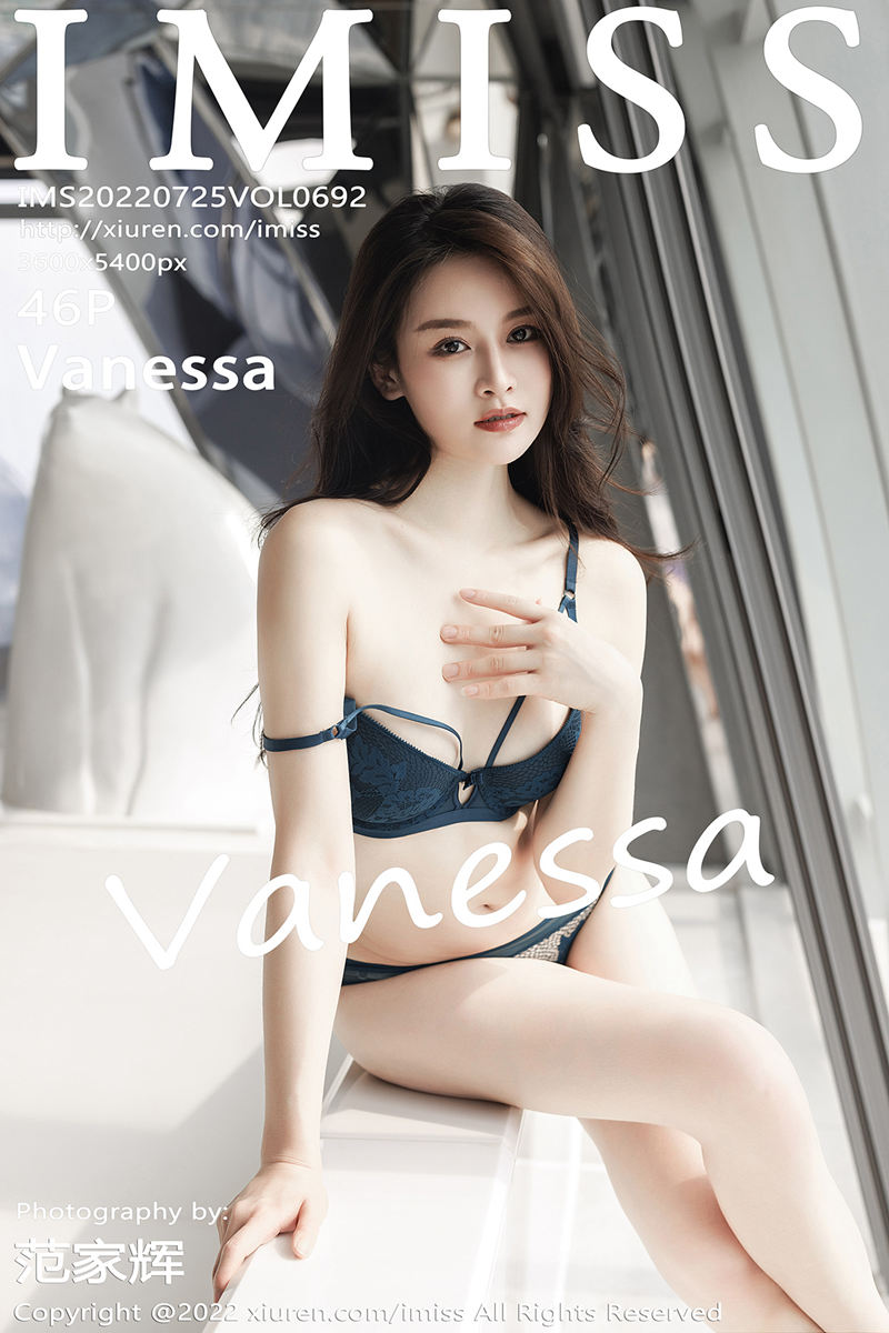 [IMiss爱蜜社] Vol.692 气质美女Vanessa私房脱收身连衣裙露性感蕾丝内衣完美诱惑写真