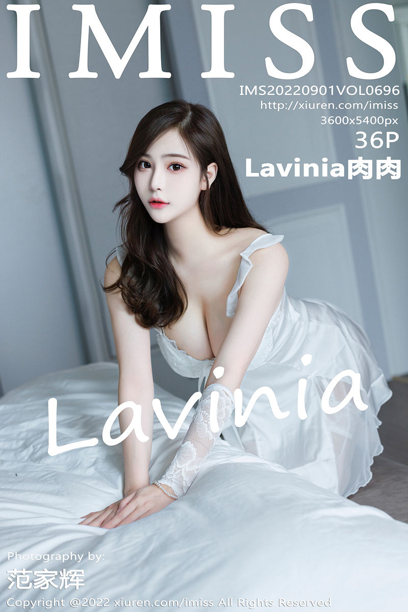 [IMiss爱蜜社] Vol.696 气质女神Lavinia肉性感白色睡裙配白色丝袜秀凹凸身材诱惑写真