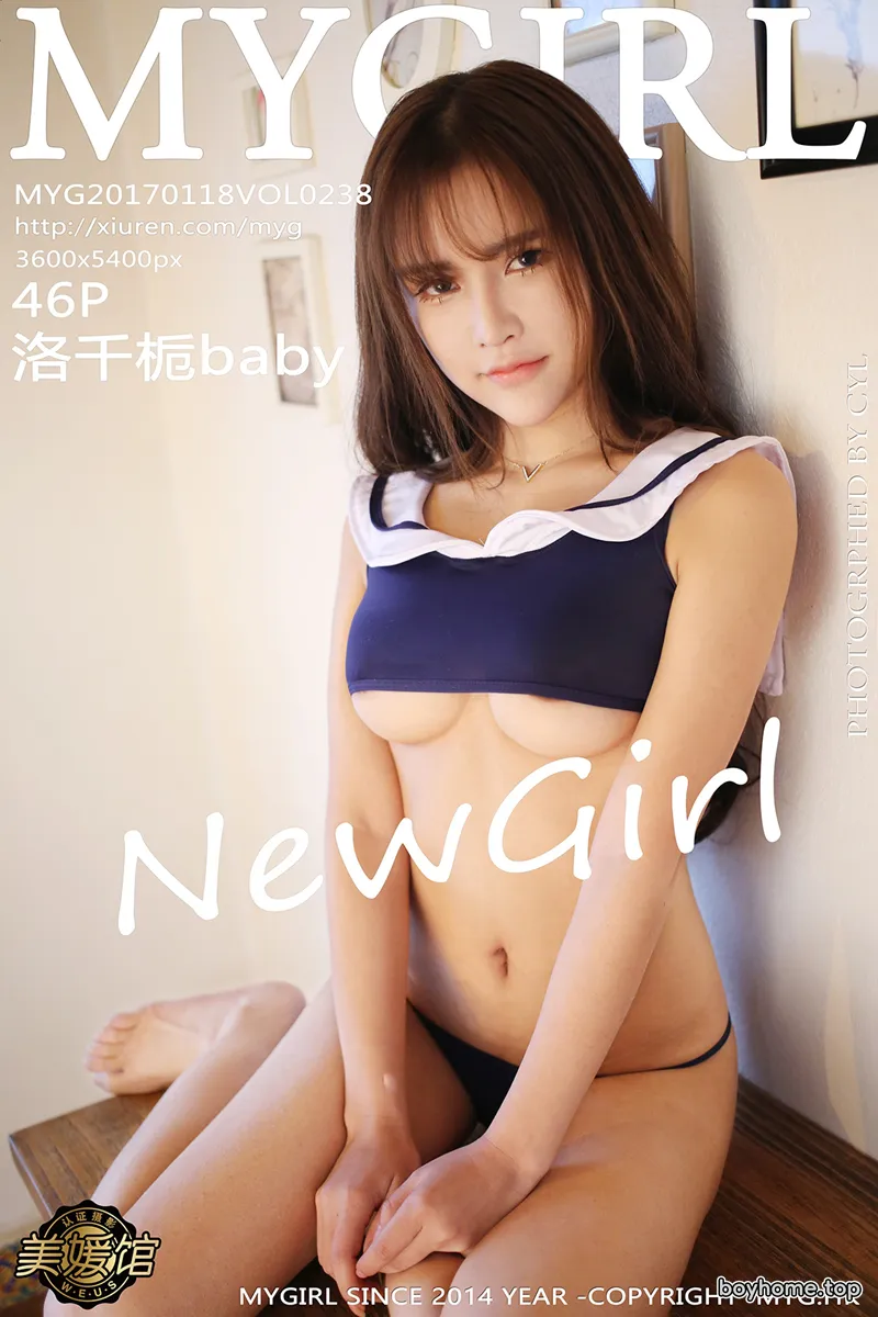 [MyGirl美媛馆] Vol.238 嫩模洛千栀baby居家黑色蕾丝内衣丁字裤美臀诱惑写真