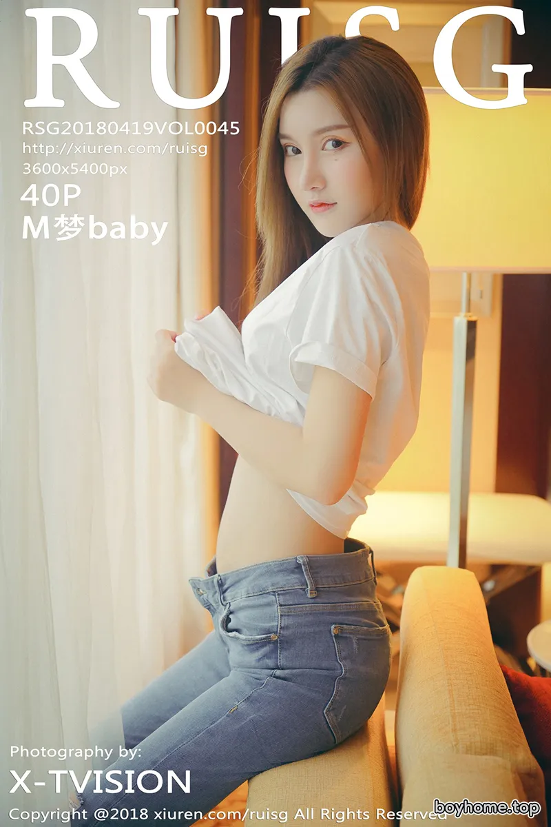 [RUISG瑞丝馆] Vol.045 清纯小妞M梦baby柔情私房发布居家甜美迷人清爽写真