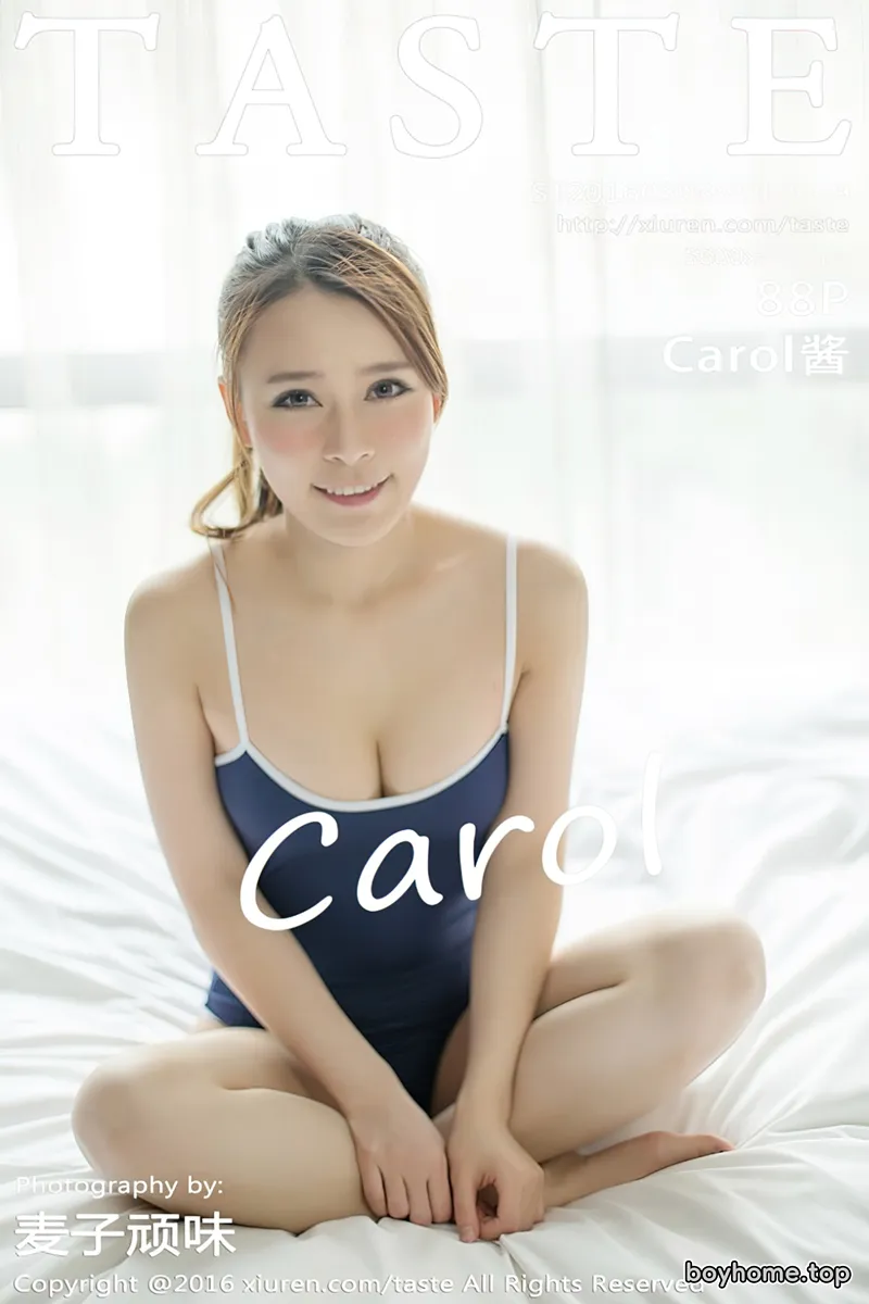 [Taste顽味生活] Vol.009 清纯美女Carol酱居家大床黑色死库水秀完美身材写真