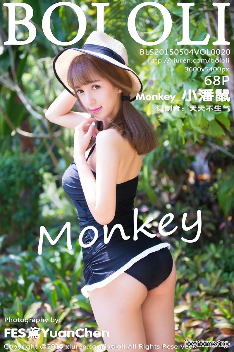 [BoLoli波萝社] Vol.020 嫩模Monkey 小潘鼠三亚旅拍低胸内衣豪乳迷人写真