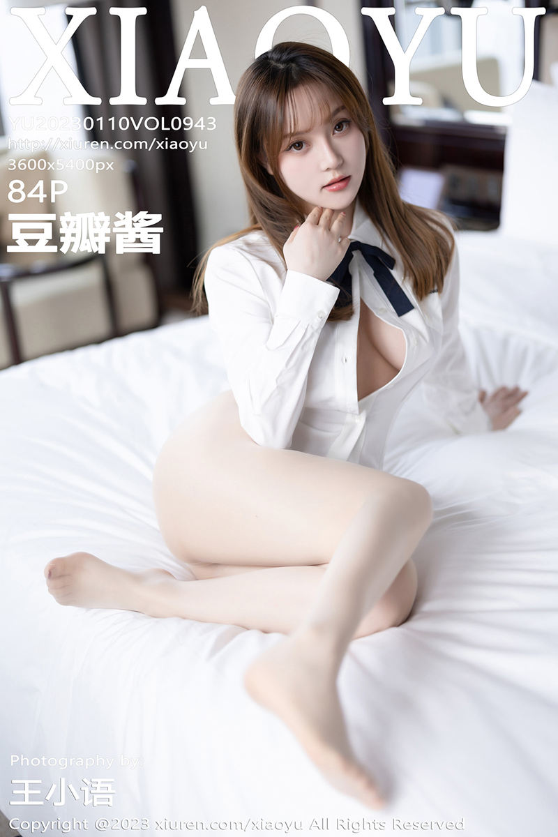 [XiaoYu语画界] Vol.943 模特豆瓣酱半脱露性感白T配超薄无内肉丝秀丰满身材诱惑写真