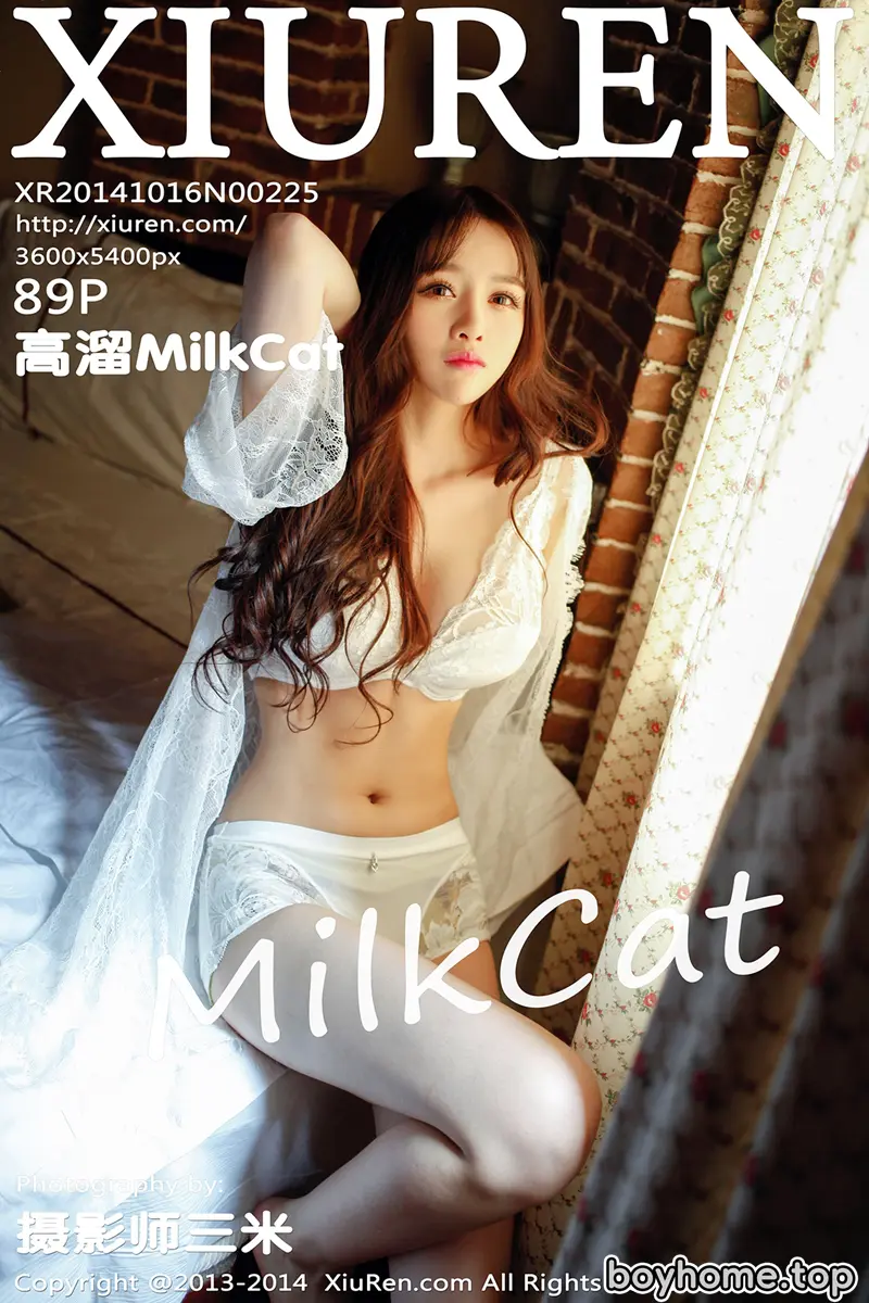 [XiuRen秀人网] No.225 白嫩美少妇高溜MilkCat居家私房内衣完美身材性感写真