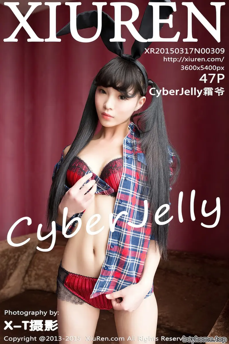 [XiuRen秀人网] No.309 内地嫩模CyberJelly霜爷黑色兔女郎性感内衣写真