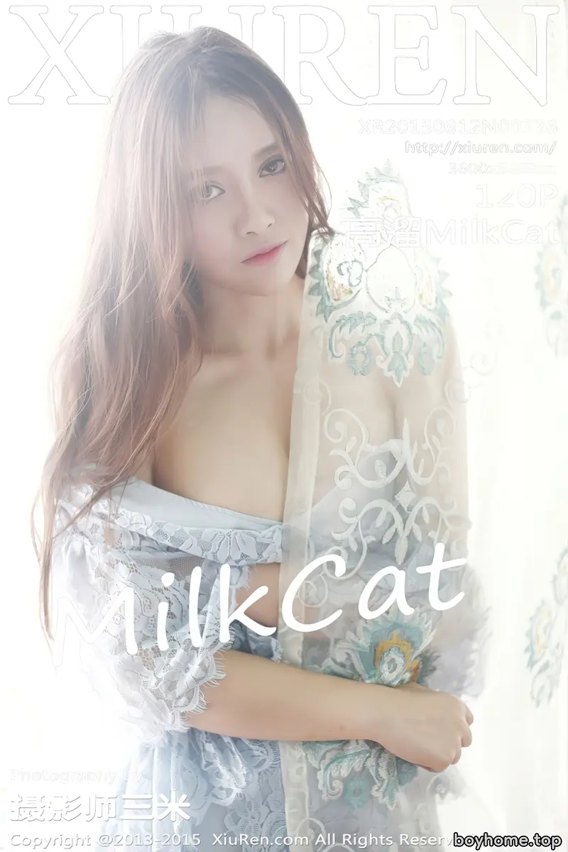 [XiuRen秀人网] No.376 嫩模高溜MilkCat清新白嫩连身裙+性感爆乳装写真