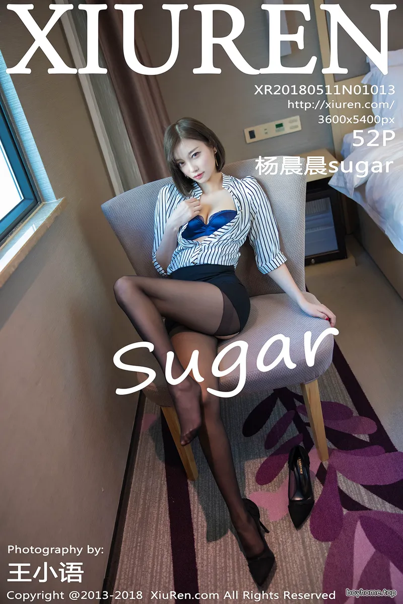 [XiuRen秀人网] No.1013 甜美女神杨晨晨sugar职场女性短裙配黑丝袜妩媚性感写真