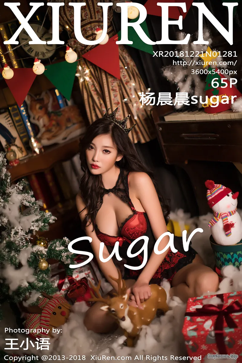 [XiuRen秀人网] No.1281 甜美女神杨晨晨sugar圣诞主题性感内衣秀完美身材迷人写真