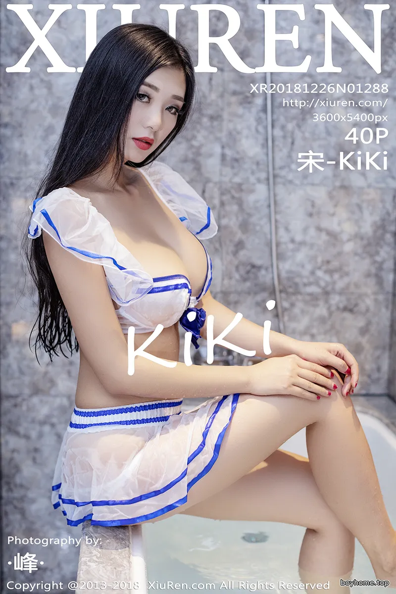 [XiuRen秀人网] No.1288 女神宋-KiKi黑红相间全透网衣+薄纱水手服撩人诱惑写真