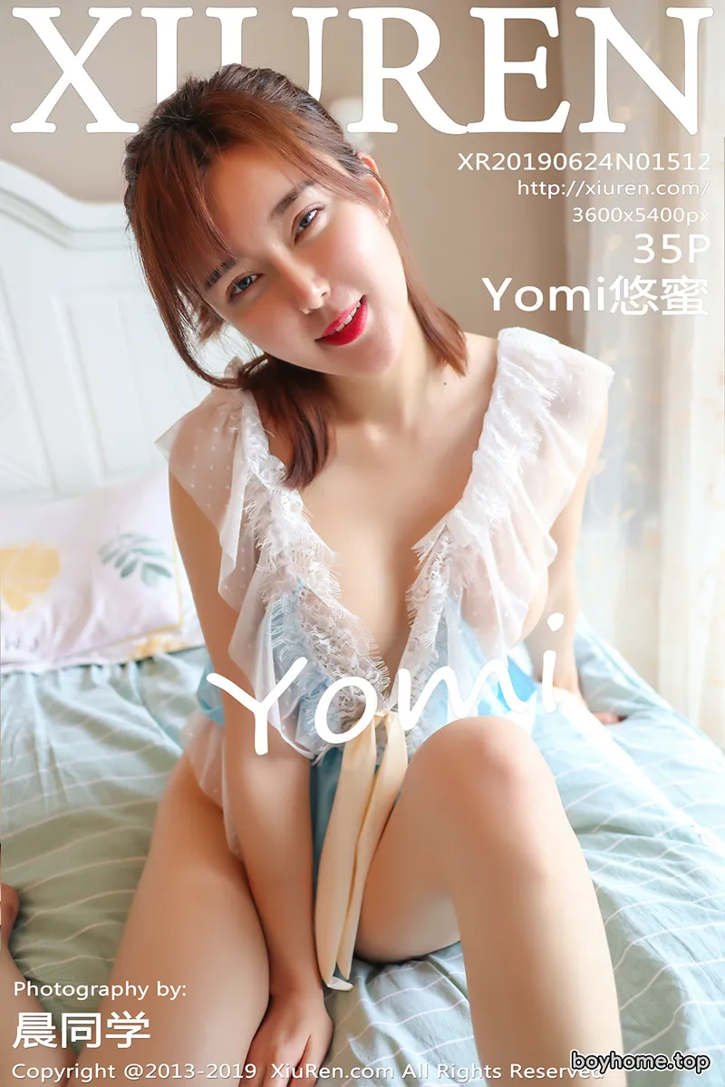 [XiuRen秀人网] No.1512 嫩模Yomi悠蜜私房真空蕾丝内衣半脱露傲人豪乳喷血诱惑写真