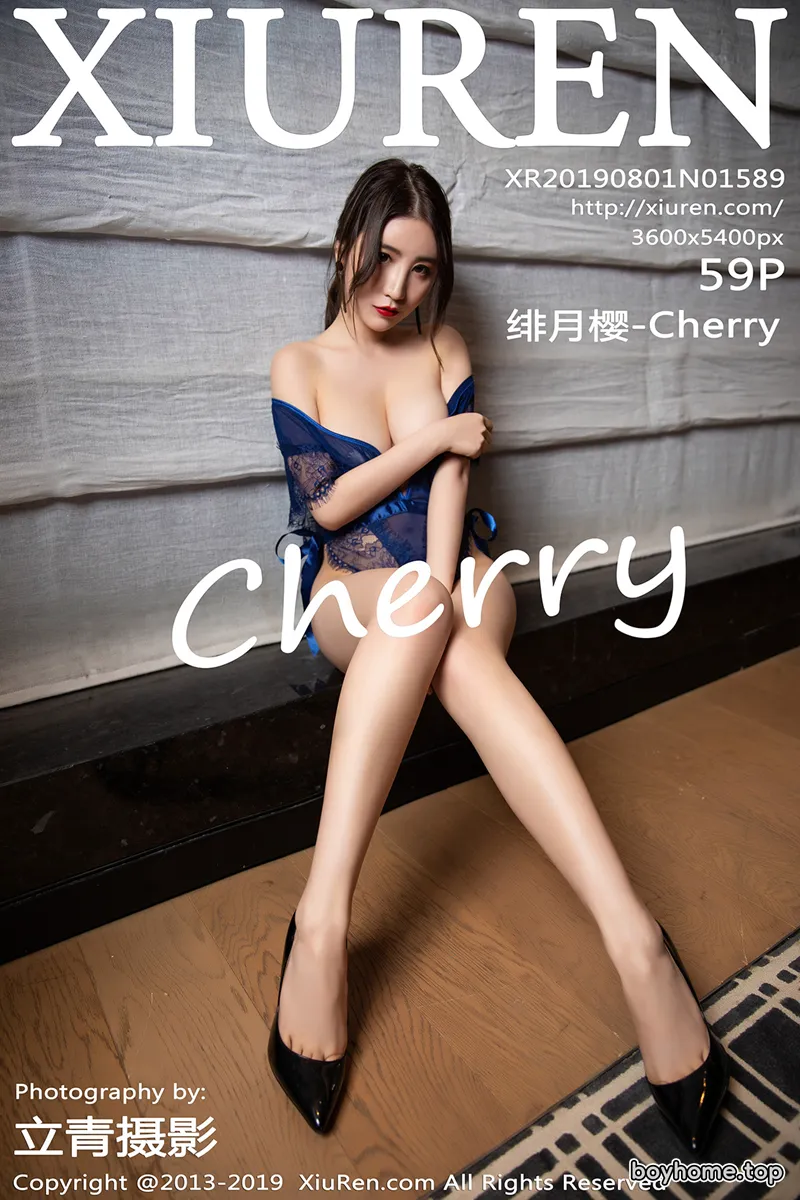 [XiuRen秀人网] No.1589 女神绯月樱-Cherry私房红色蕾丝情趣内衣+蓝色缕空内衣诱惑写真