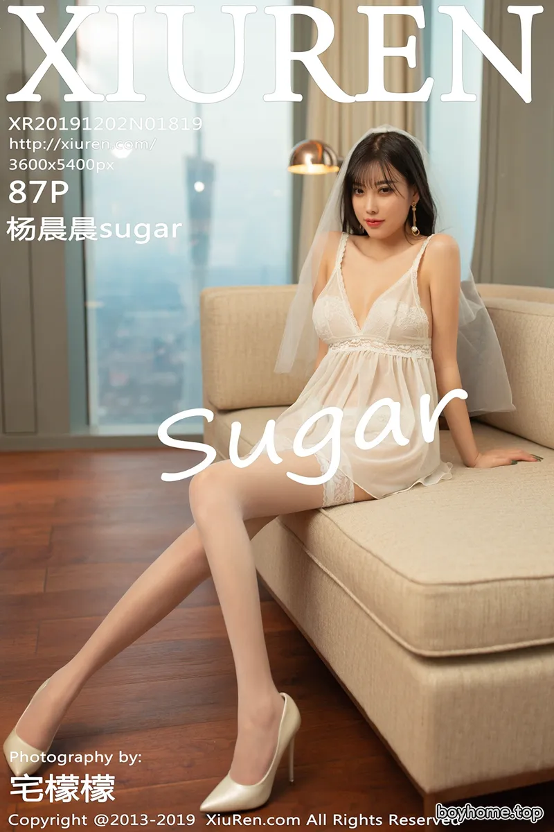 [XiuRen秀人网] No.1819 女神杨晨晨sugar私房新娘主题薄纱内衣秀完美身材诱惑写真