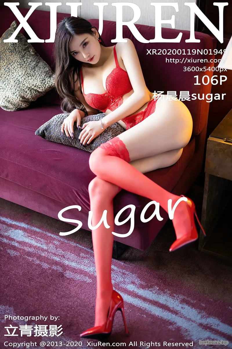 [XiuRen秀人网] No.1949 女神杨晨晨sugar私房红色内衣配红丝袜秀火辣身材诱惑写真