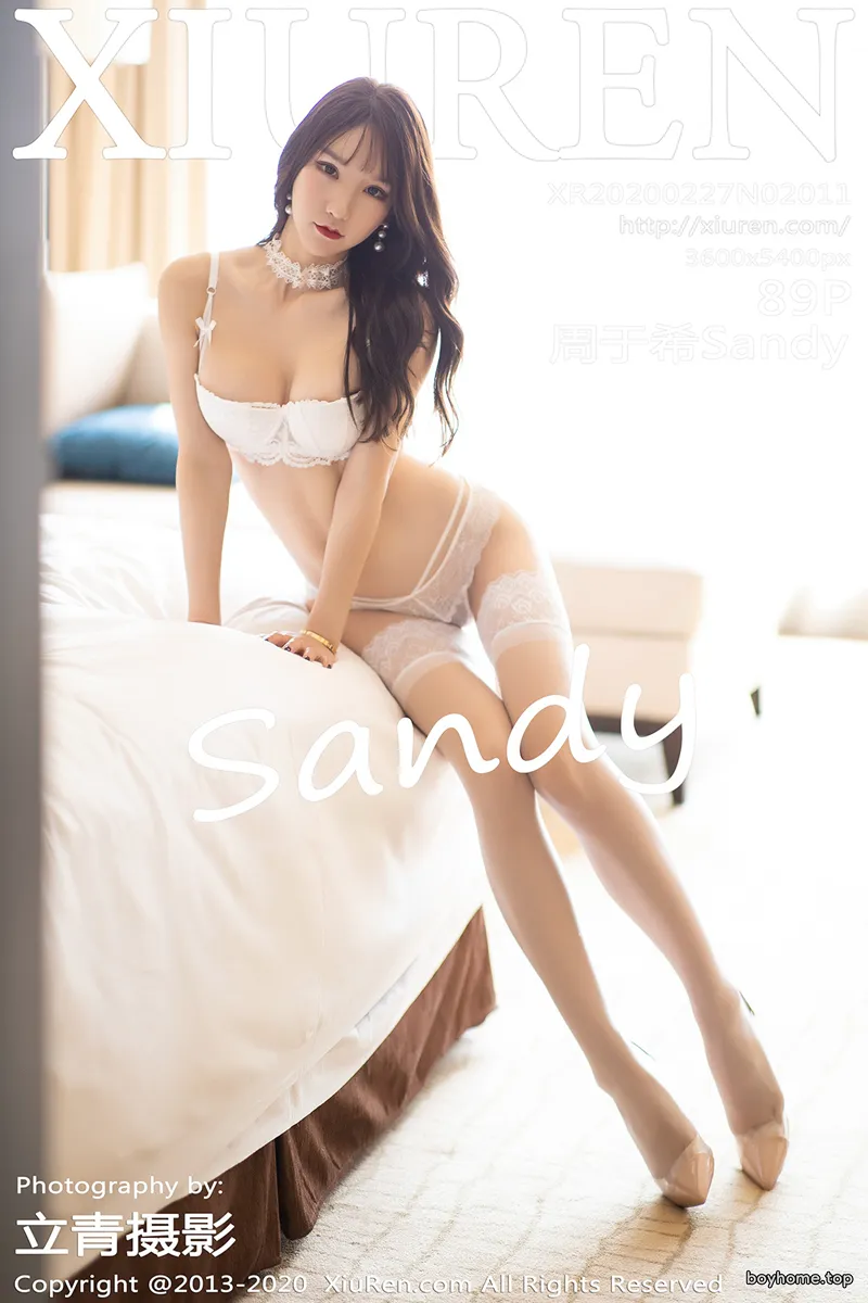 [XiuRen秀人网] No.2011 女神周于希Sandy私房白色内衣配蕾丝内裤魅惑白丝袜诱惑写真