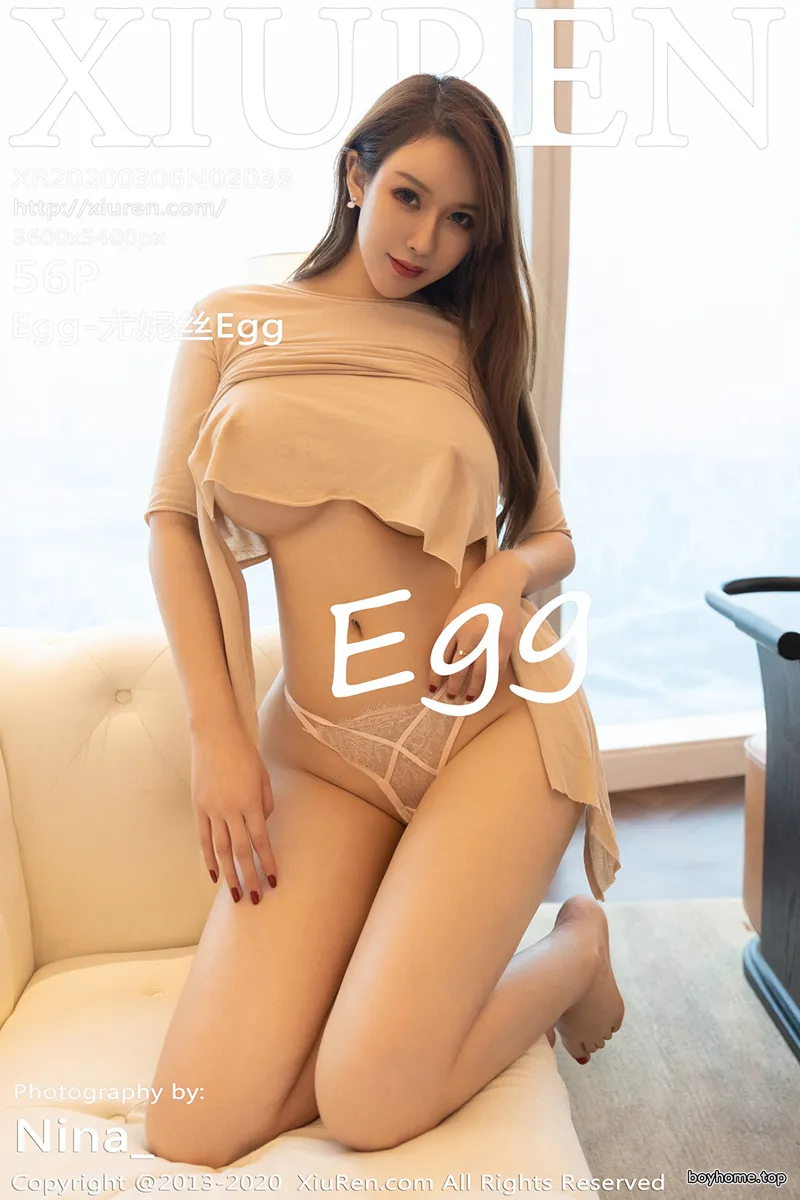 [XiuRen秀人网] No.2038 性感女神Egg-尤妮丝私房情趣丁字裤露浑圆翘臀极致诱惑写真