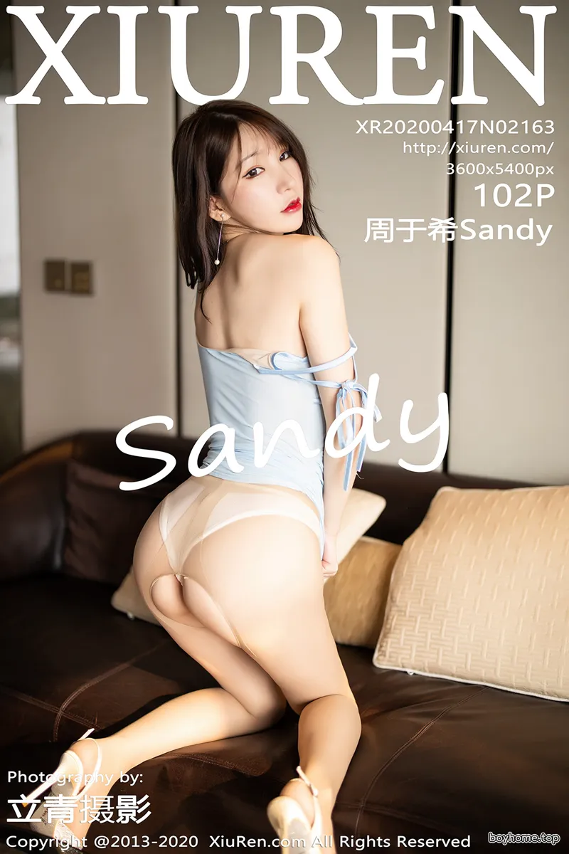 [XiuRen秀人网] No.2163 女神周于希Sandy轻薄吊裙配开档肉丝裤袜秀翘臀极致诱惑写真