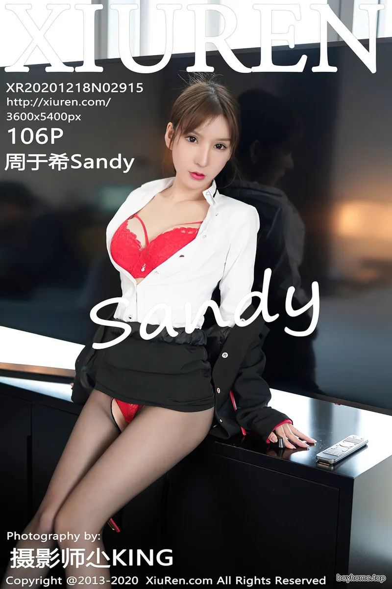 [XiuRen秀人网] No.2915 女神周于希Sandy空姐真实场景剧情主题红色内衣配黑丝诱惑写真