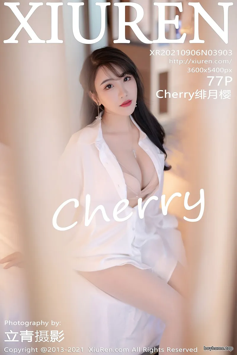 [XiuRen秀人网] NO.3903 女神Cherry绯月樱深圳旅拍白衬衣配肉丝裤袜秀丰满身材诱惑写真