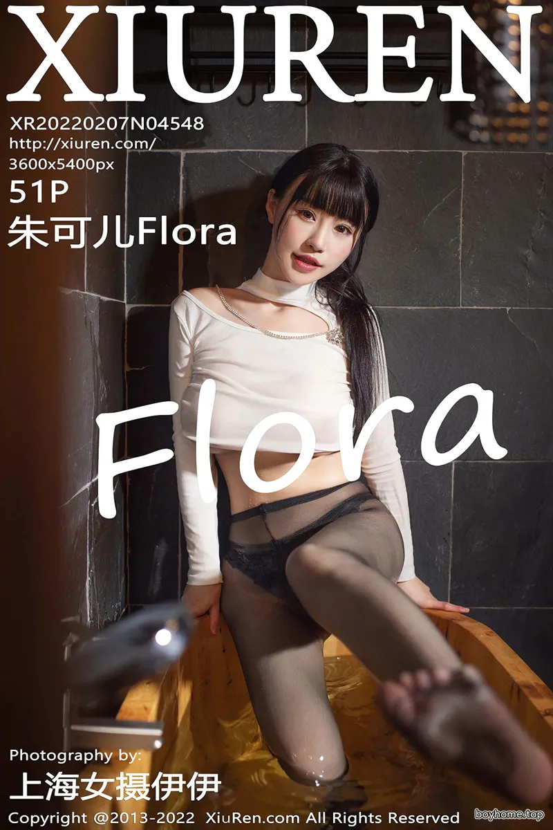 [XiuRen秀人网] No.4548 女神朱可儿Flora私房半截上衣配黑丝裤袜秀丰乳肥臀诱惑写真