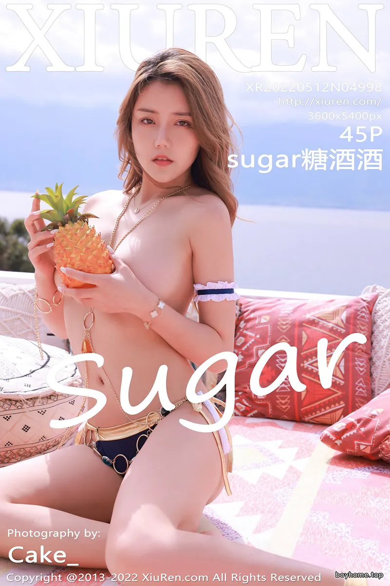 [XiuRen秀人网] No.4998 模特Sugar糖酒酒性感蓝色比基尼服饰秀丰满身材妩媚诱惑写真