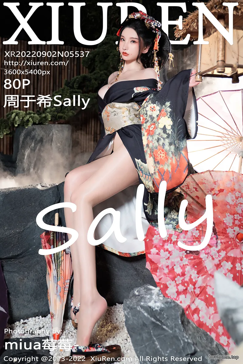 [XiuRen秀人网] No.5537 女神周于希Sally宽衣解带主题日系风脱和服露翘臀美腿诱惑写真