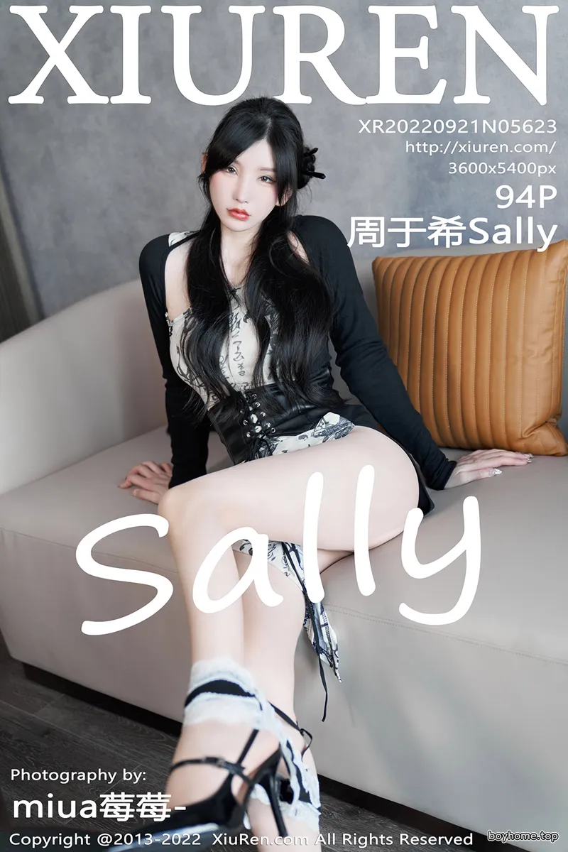 [XiuRen秀人网] No.5623 女神周于希Sally性感拼色连衣裙配超薄开档肉丝绝美诱惑写真