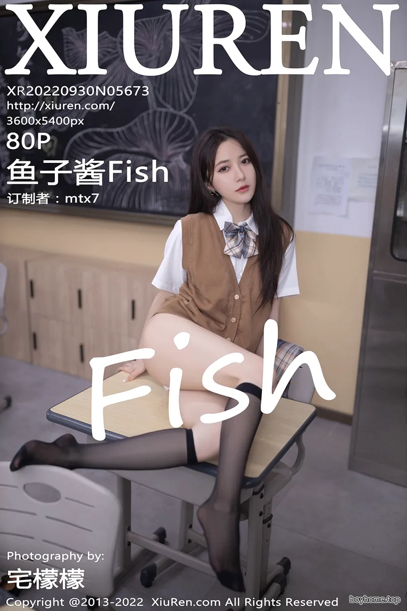 [XiuRen秀人网] No.5673 模特鱼子酱Fish教师回忆录主题性感白色内衣秀完美身材诱惑写真