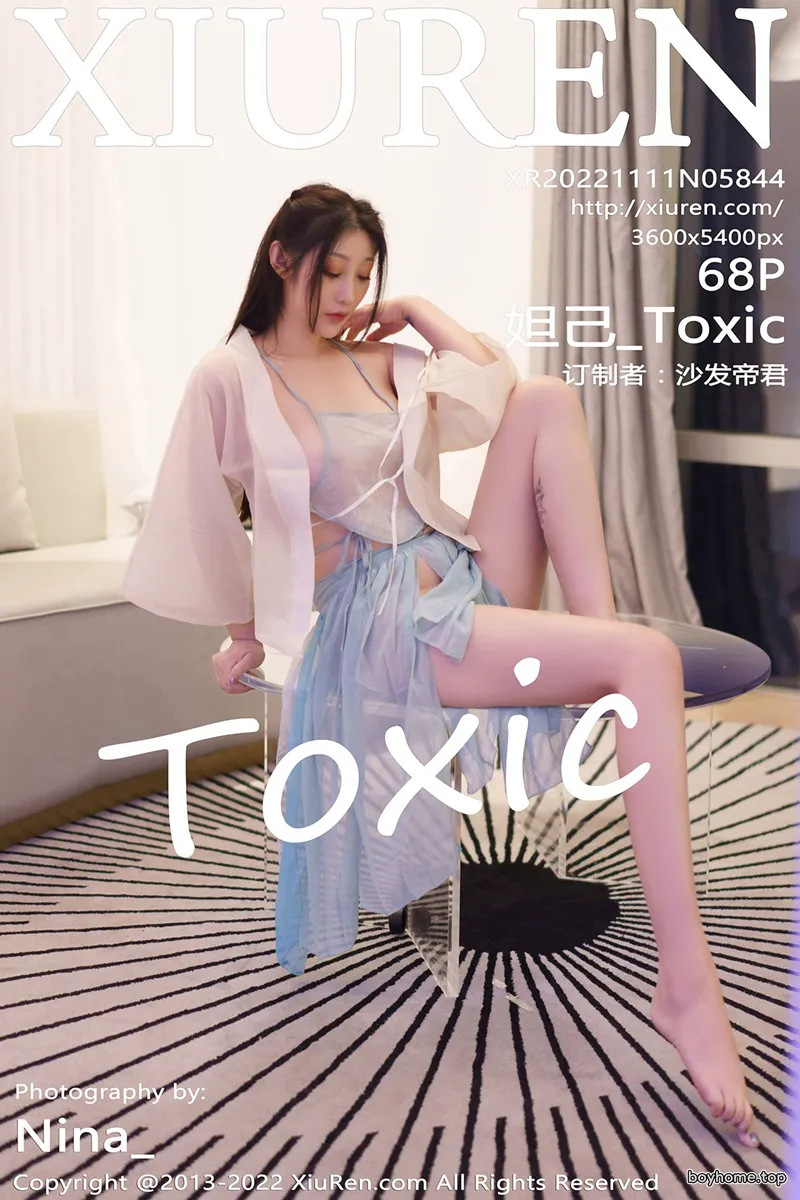 [XiuRen秀人网] No.5844 女神妲己_Toxic心愿旅拍性感浅色古装服饰秀雪峰美臀诱惑写真