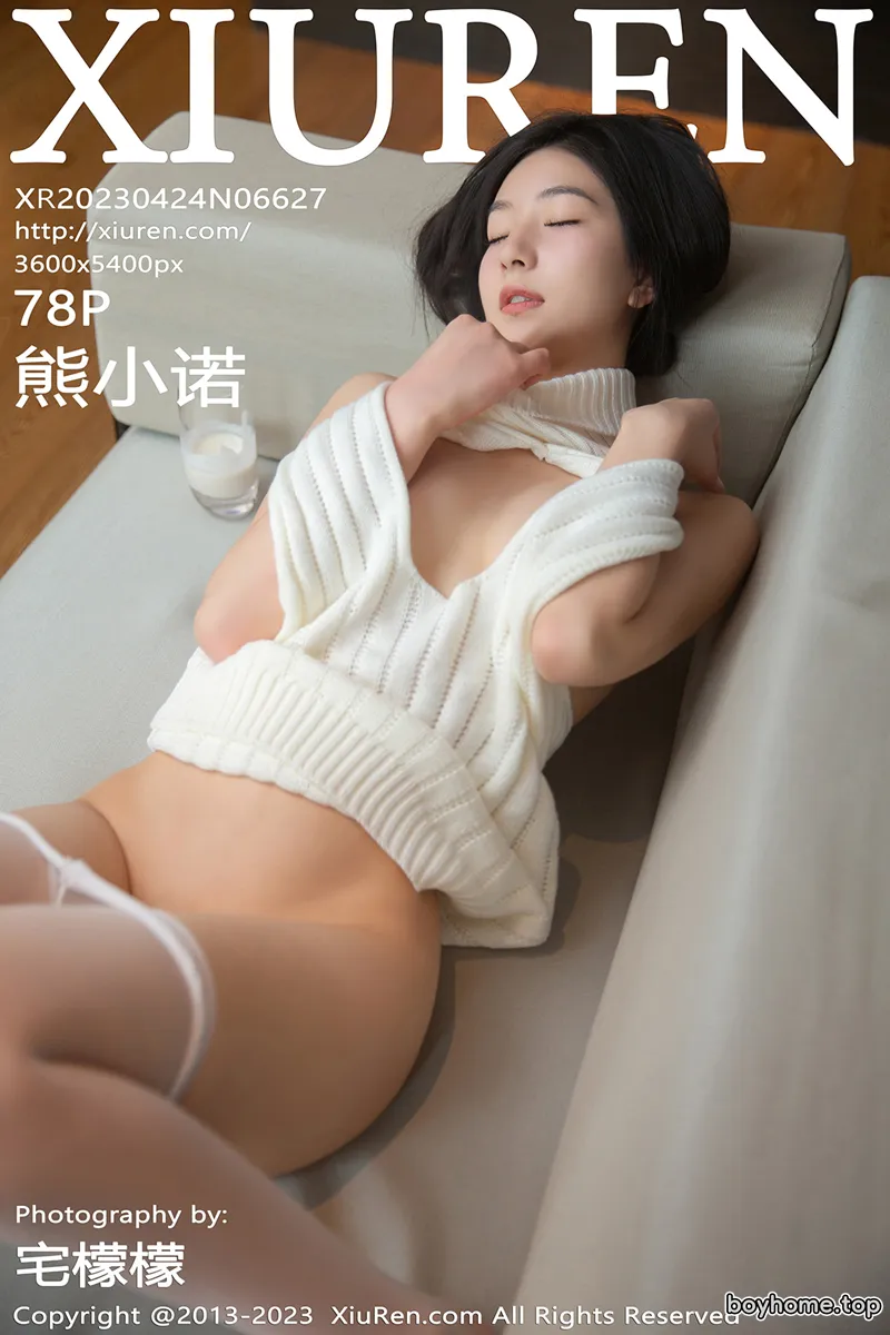 [XiuRen秀人网] No.6627 模特熊小诺性感白色真空毛衣配超薄白丝袜秀曼妙身姿迷人写真