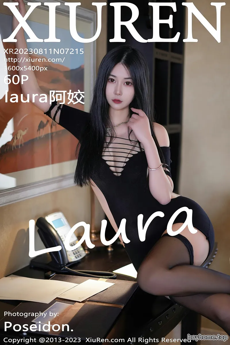 [XiuRen秀人网] No.7215 模特laura阿姣性感白T配黑色短裙露黑丝袜秀曼妙身姿诱惑写真