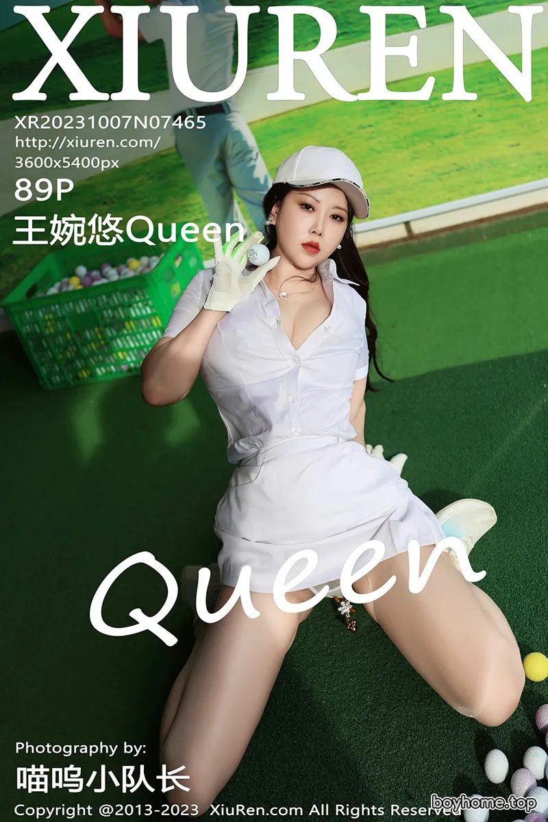 [XiuRen秀人网] No.7465 模特王婉悠Queen白色运动服饰配开档肉丝秀惹火身材诱惑写真