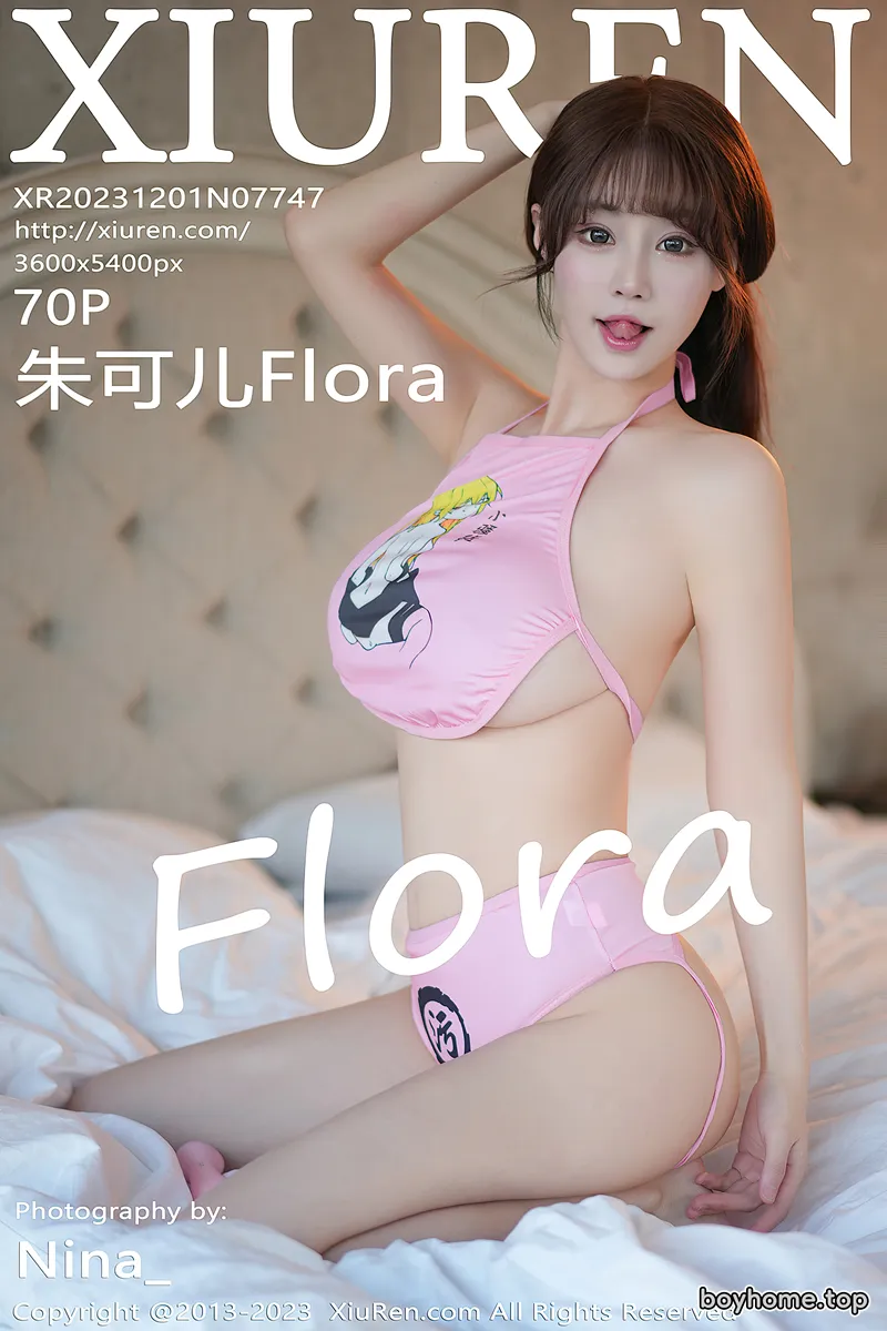 [XiuRen秀人网] No.7747 女神朱可儿Flora性感吊带长裙+粉色情趣服饰秀丰满身材诱惑写真