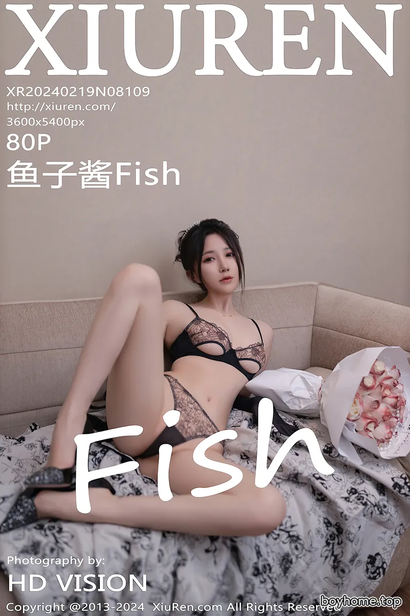 [XiuRen秀人网] No.8109 模特鱼子酱Fish生日主题性感灰色连衣长裙秀曼妙身姿诱惑写真