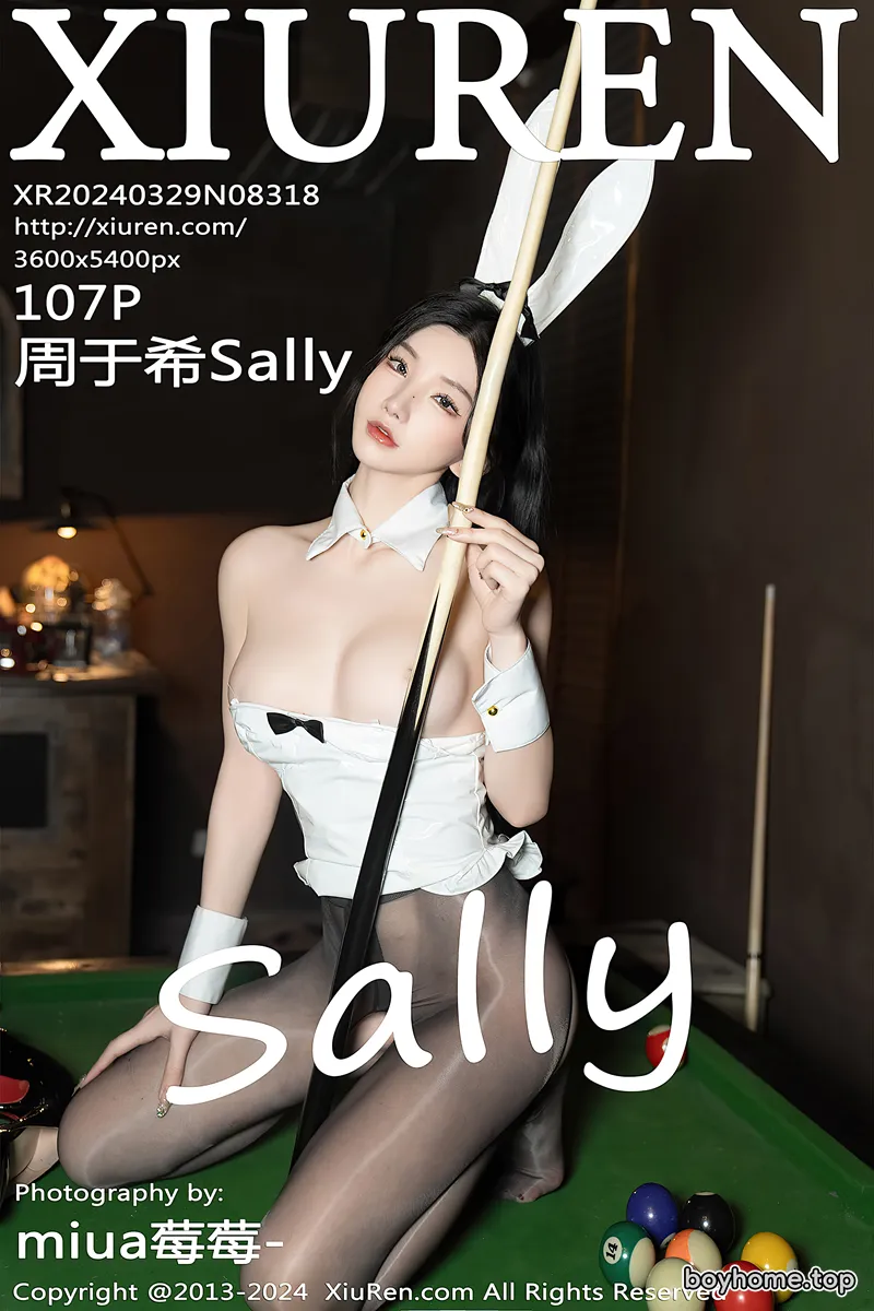 [XiuRen秀人网] No.8318 女神周于希Sally白色皮质高叉连体衣配开档黑丝秀美腿诱惑写真