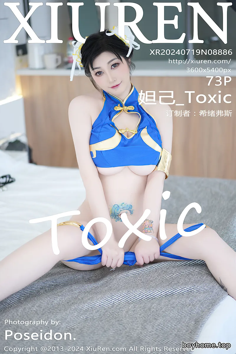 [XiuRen秀人网] NO.8886 女神妲己_Toxic性感蓝色造型服饰露蓝色内衣秀丰满身材诱惑写真