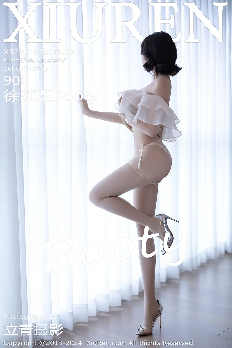 [XiuRen秀人网] NO.8917 女神徐莉芝Booty性感浅色连衣短裙+黑色情趣内衣迷人诱惑写真