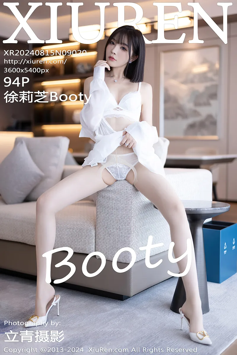 [XiuRen秀人网] NO.9020 女神徐莉芝Booty性感白色连衣短裙配开档白丝秀完美身材诱惑写真